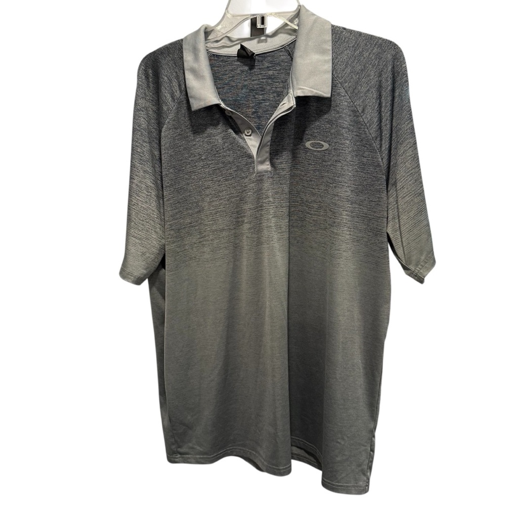 Oakley Gray Short Sleeve Polo Shirt, size XL